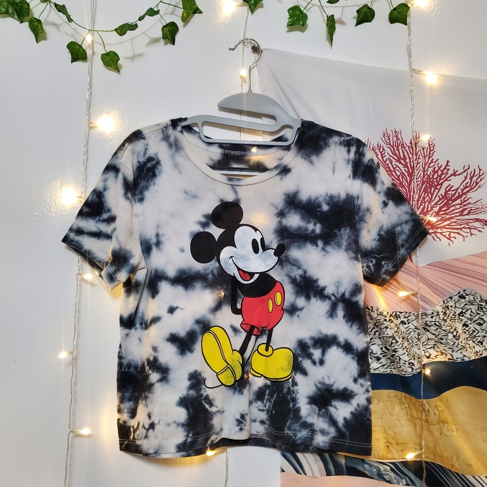 Mickey Mouse Tie-Dye Crop T-Shirt
